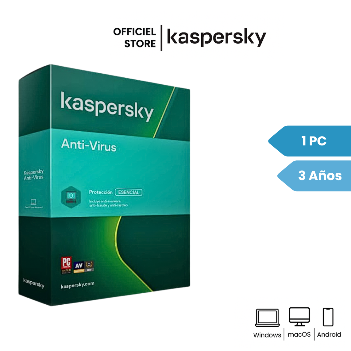 KASPERSKY / KASPERSKY ANTI-VIRUS 1PC 3 AÑO